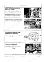John Deere 2355, 2555, 2755, 2855N procedure for joining tractor engine and clutch housing with torque specs.