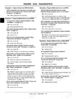 john-deere-2500-2500a-2500e-professional-greens-mower-technical-manual-tm1757-procedures-54.webp John Deere 2500, 2500A, 2500E gas engine diagnostic troubleshooting chart for starting, low RPM, and high RPM malfunctions.