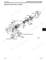 john-deere-250g-to-g5500ke-generators-technical-manual-tm1791-exploded-view-147.webp John Deere 250G, 440G, 550GE, G2500K, G4400K, G5500K, G5500KE exploded view diagram of generator end components and assembly.