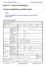 john-deere-280-to-b350-tractors-technical-manual-tm700419-specs-56.webp John Deere 280, 284, 300, 304, 320, 324, B350 technical specifications table for 2WD machine dimensions, mass, and counterweights.