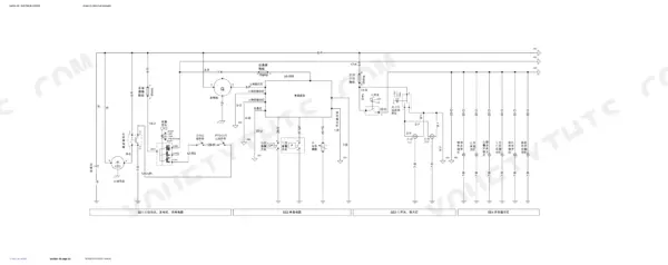 John Deere 280, 284, 300, 304, 320, 324, B350 electrical schematic showing starter, alternator, instrument cluster, and lighting circuits.