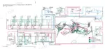 john-deere-300d-310d-315d-backhoe-loader-technical-manual-tm1496-hydraulic-515.webp John Deere 300D, 310D, 315D hydraulic system schematic showing pump, valve, and component flow paths.