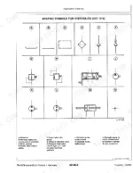 john-deere-3040-3140-tractors-technical-manual-tm4379-hydraulic-945.webp John Deere 3040, 3140 manual page showing ISO 1219 graphic symbols for hydraulic pumps, valves, and cylinders.