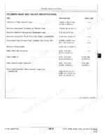 john-deere-3179-to-6414-diesel-engines-technical-manual-ctm4-torque-65.webp John Deere 3179, 4239, 6359, 4276, 6414 cylinder head and valve specifications table with wear limits and dimensions.