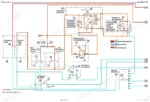 john-deere-318d-to-323d-skid-steer-loader-technical-manual-tm11398-hydraulic-418.webp John Deere 318D, 319D, 320D, 323D hydraulic system schematic showing fan drive, oil cooler, and filter manifold circuits.