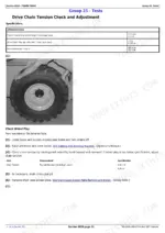 john-deere-318d-to-323d-skid-steer-loader-technical-manual-tm11398-torque-395.webp John Deere 318D, 319D, 320D, 323D drive chain tension check and adjustment procedure with torque specifications table.
