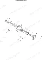 john-deere-325-328-skid-steer-repair-manual-tm2192-exploded-view-71.webp John Deere 325, 328 exploded view diagram of the axle housing assembly showing bearings, seals, and axle shaft components.