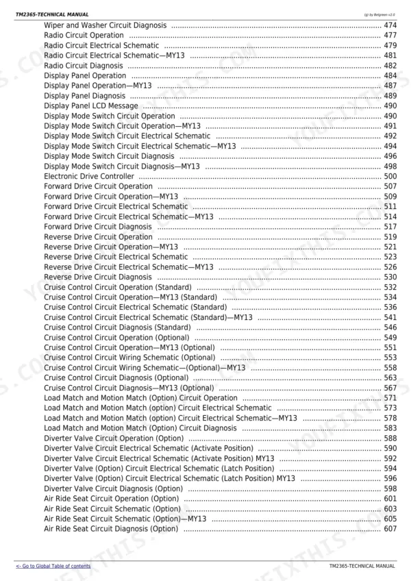 Wiper and washer circuit diagnosis steps from the North American electrical section