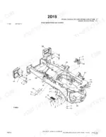 john-deere-350d-400d-articulated-dump-truck-parts-catalog-pc9106-chassis-parts-316.webp John Deere 350D, 400D exploded view diagram of the front main frame and guards, showing component parts and hardware.