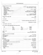 john-deere-400g-crawler-bulldozer-repair-manual-tm-1412-specs-14.webp John Deere 400G: General specifications table for engine, transmission, and winch.