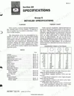 John Deere 4010, 4020, 4000 Series Tractors service manual page showing detailed specifications and torque chart index.