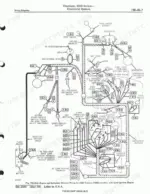 John Deere 4010, 4020, 4000 Series Tractors engine and instrument harness wiring diagram for spark ignition engines.
