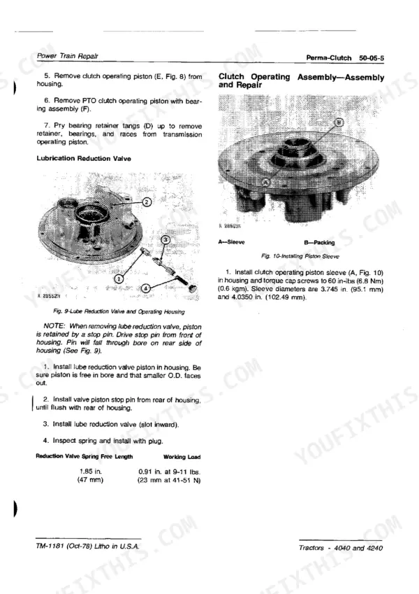 John Deere 4040 technical manual - Power Train Repair
