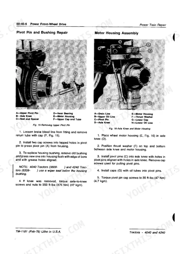 John Deere 4040 technical manual - Power Train Repair