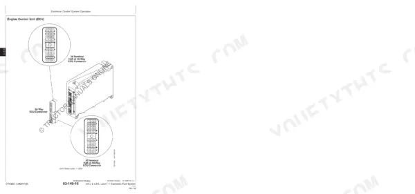 John Deere 4045, 6068, 7720 Series, 7820 Series ECU pinout diagram showing 60-way connector terminal layout.