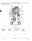 John Deere 410D, 510D engine sectional view diagram showing piston, crankshaft, valves, and rocker arm components.