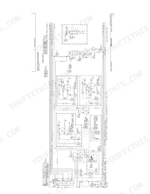 John Deere 410D, 510D wiring schematic for power, charging, and start circuit systems.