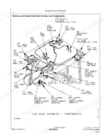 John Deere 410E wiring diagram for cab roof harness, showing lights, wiper motors, and console connectors.