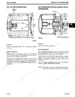 john-deere-425-445-455-lawn-and-garden-tractors-technical-manual-tm1517-hydraulic-134.webp John Deere 425, 445, 455 diesel engine oil filter and pressure regulating valve operation diagrams and theory.