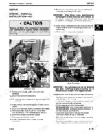 john-deere-425-445-455-lawn-and-garden-tractors-technical-manual-tm1517-procedures-86.webp John Deere 425, 445, 455 engine removal and installation procedure with left and right side component photos.