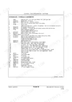 John Deere 4400, 4500 Telescopic Handlers hydraulic schematic parts list table detailing tank, pump, valves, and cylinders.