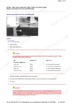 John Deere 444H, 544H, TC44H, TC54H: Front axle and differential removal procedure, frame locking bar diagram, and weight specs.