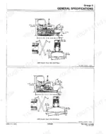 john-deere-450d-455d-crawler-bulldozer-crawler-loader-technical-manual-tm1291-specs-15.webp John Deere 450D, 455D, 450D Crawler Bulldozer, 455D Crawler Loader: General specifications diagram for 6405 and 6410 blades.