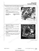 john-deere-450j-550j-650j-crawler-dozer-technical-manual-tm2258-controls-127.webp John Deere 450J, 550J, 650J Crawler Dozer transmission control lever removal and installation procedure with component photos.