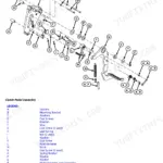 John Deere 5085E, 5090E, 5090EL, 5100E, 5100E (FT4) Tractors exploded view diagram of the PowrReverser clutch pedal assembly.