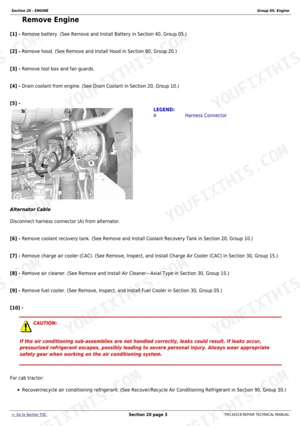 John Deere 5085M-5115ML Repair Technical Manual - Engine Repair