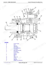 john-deere-5415-5615-5715-tractors-repair-manual-tm606719-exploded-view-382.webp John Deere 5415, 5615, 5715 exploded view diagram of the MFWD drop gearbox assembly with labeled component legend.