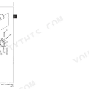 John Deere 550LC exploded view diagram for lower track roller disassembly, showing shaft, bushings, seals, and brackets.