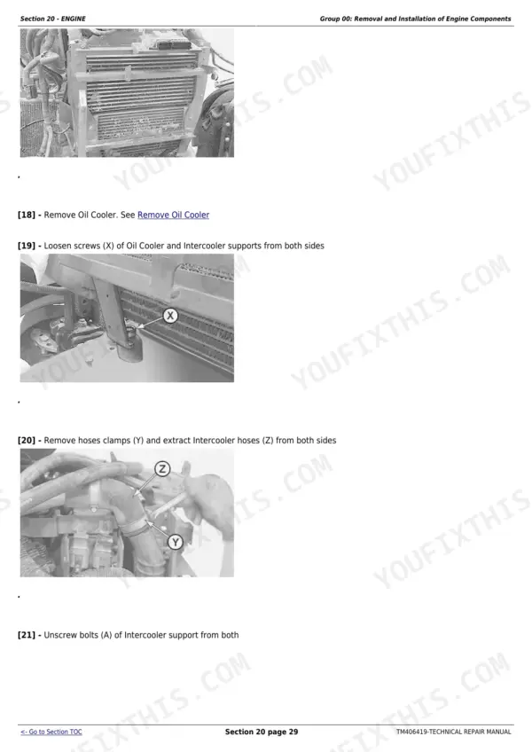 John Deere 5075G repair manual - Engine (Section 20), Section 20 - ENGINE