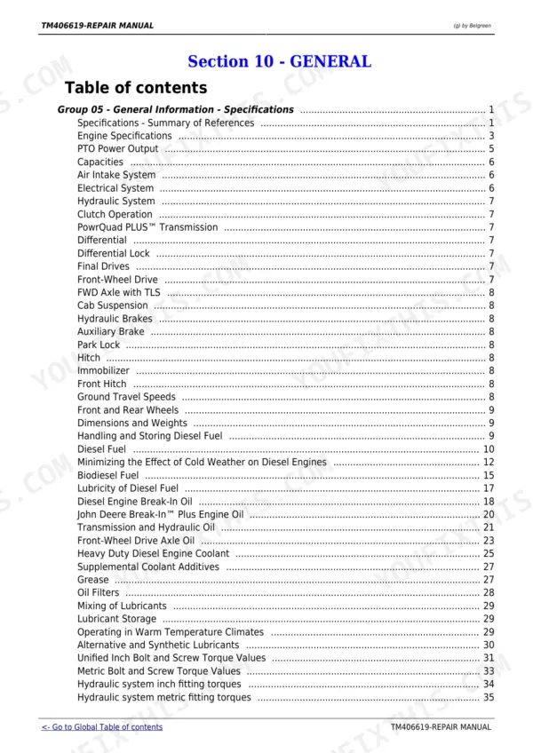 John Deere 6090MC, 6100MC, 6110MC Repair Manual - Page 4