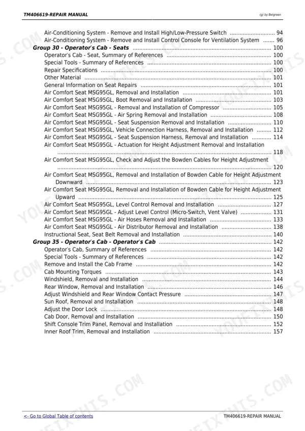 John Deere 6090MC, 6100MC, 6110MC Repair Manual - Page 7