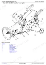 john-deere-6103-to-6603-tractors-service-manual-tm6021-exploded-view-598.webp John Deere 6103, 6203, 6403, 6603 power train diagram showing gear shift, PTO, MFWD, and clutch linkage components.