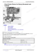 john-deere-6225-6325-6425-6525-repair-tm401019-test-values-909.webp John Deere 6225, 6325, 6425, 6525 Repair Manual — brake piston return and leakage test specifications