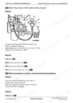 john-deere-6405-6605-tractors-service-manual-tm4867-procedures-136.webp John Deere 6405, 6605 SyncroPlus transmission system pressure troubleshooting diagram and test procedure.