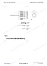 john-deere-6405-6605-tractors-service-manual-tm4867-wiring-57.webp John Deere 6405, 6605 wiring diagram for source circuit and starting system, showing starter relay and motor connections.