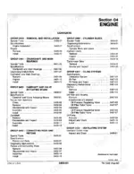 john-deere-644c-646c-technical-manual-tm-1229-engine-289-1.webp Engine section contents, listing removal, crankshaft, cylinder block and the remaining engine repair groups