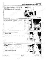 john-deere-644c-646c-technical-manual-tm-1229-engine-auxiliary-systems-555-1.webp Cold weather starting aids: removing the starting fluid solenoid, step by step with numbered callouts