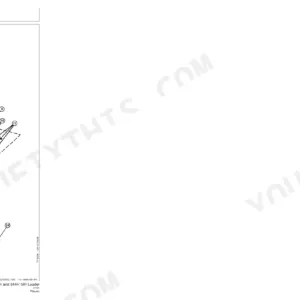 John Deere 644H, 644H MH exploded view diagram showing oscillating supports and lubrication lines removal and installation.