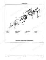 John Deere 650, 750: Exploded view diagram of charging system alternator components with parts list.