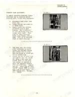 john-deere-70-lawn-tractor-service-manual-procedures-30.webp John Deere 70 service manual page showing steering gear adjustment procedure, backlash removal, and steering arm diagrams.