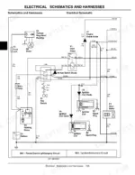 john-deere-717-727-zero-turn-mower-technical-manual-tm2043-jun02-wiring-110.webp John Deere 717, 727, Mini-Frame Z-Trak 717, Mini-Frame Z-Trak 727 electrical schematic showing starting, charging, and ignition circuits.