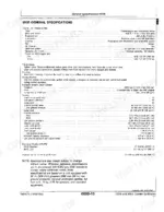 john-deere-750b-850b-crawler-bulldozer-technical-manual-tm1476-torque-31.webp John Deere 750B, 850B Crawler Bulldozer general specifications table including engine, transmission, hydraulic, and track data.