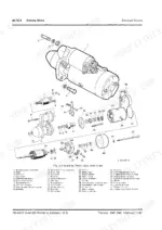 John Deere 840, 940, 1040, 1140 starting motor exploded view diagram with numbered component parts list.