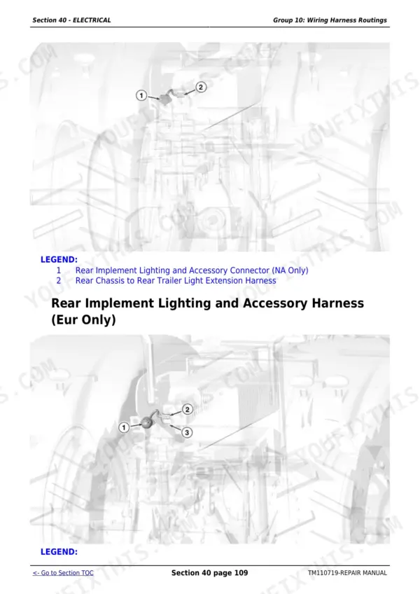 John Deere 9360R repair manual - Electrical (Section 40), Section 40 - ELECTRICAL