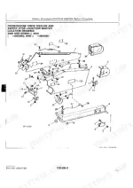 john-deere-9400-to-cts-combine-technical-manual-tm1402s-procedures-50.webp John Deere 9400, 9500, SideHill 9500, 9600, CTS exploded view of feederhouse drive shields and safety stop components.