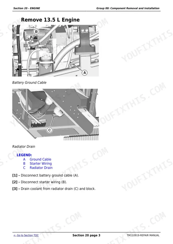 John Deere 9460RT, 9510RT, 9560RT Repair Manual — Torque Specifications